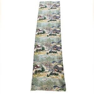 Vintage 1960s GRANDMA MOSES EARLY SPRINGTIME ON THE FARM FABRIC